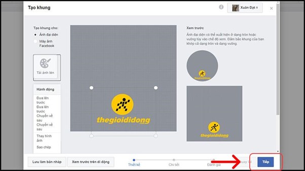 3.	Cách tạo frame facebook