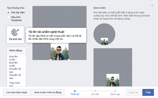 5 Bước để tạo khung Avatar Facebook: