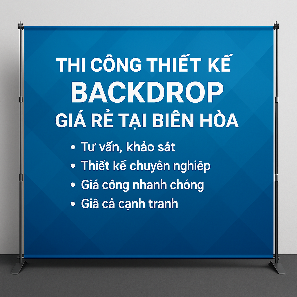 Thi công thiết kế backdrop giá rẻ tại Biên Hòa