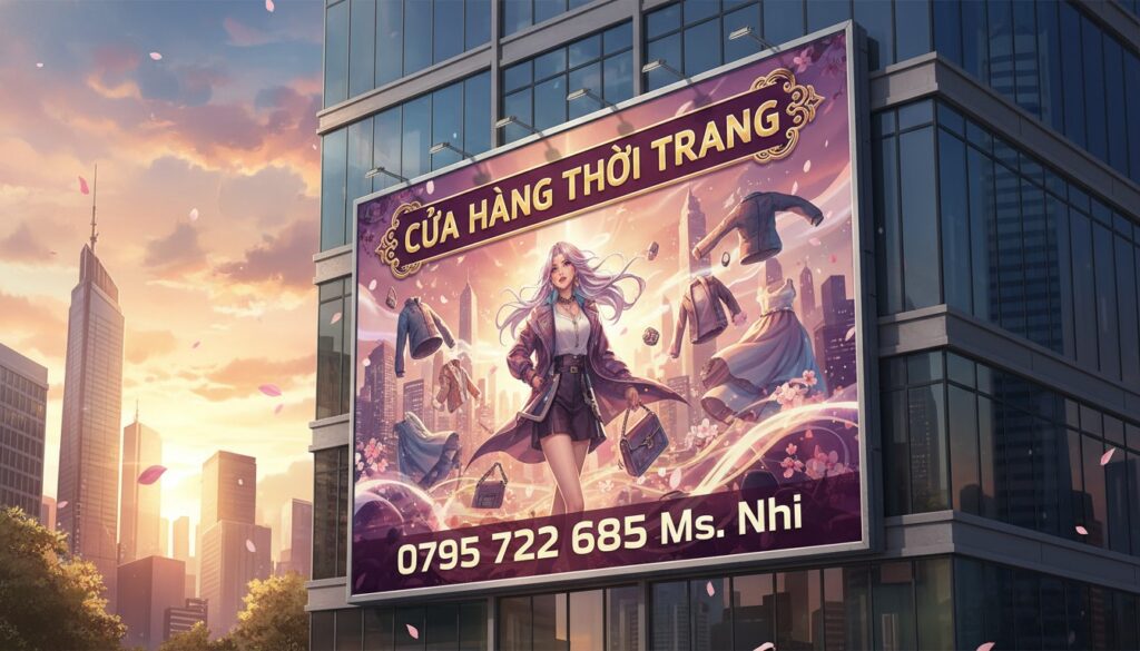 Làm Bảng Hiệu Quảng Cáo Cho Cửa Hàng Thời Trang