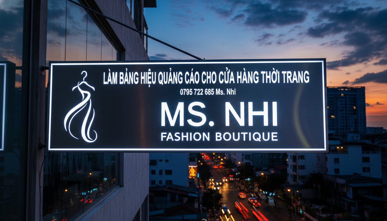 Làm Bảng Hiệu Quảng Cáo Cho Cửa Hàng Thời Trang