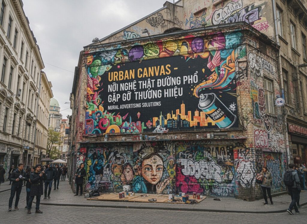 Làm Bảng Hiệu Quảng Cáo Kết Hợp Nghệ Thuật Đường Phố