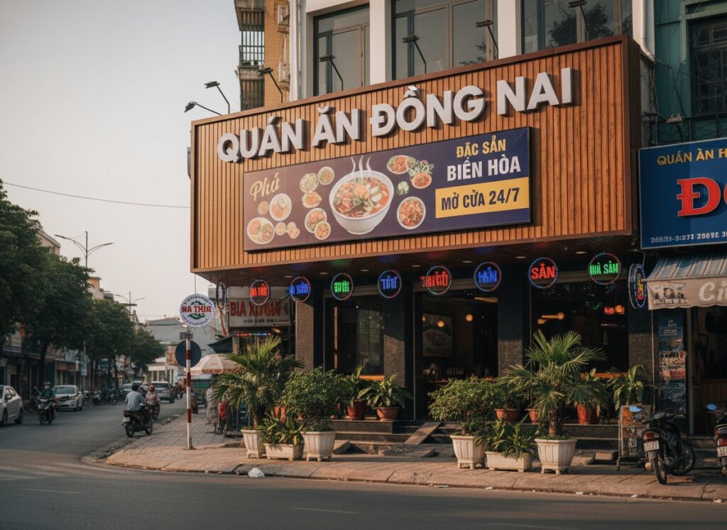 Thiết Kế Thi Công Bảng Hiệu Quảng Cáo Cho Quán Ăn Tại Biên Hòa