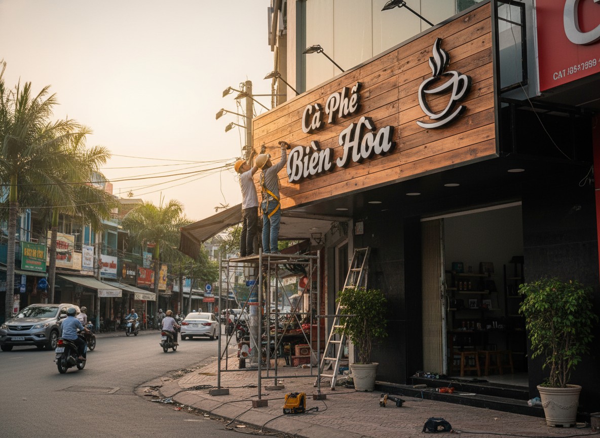 Dịch Vụ Lắp Đặt Bảng Hiệu Quán Cafe Tại Biên Hòa – Đồng Nai