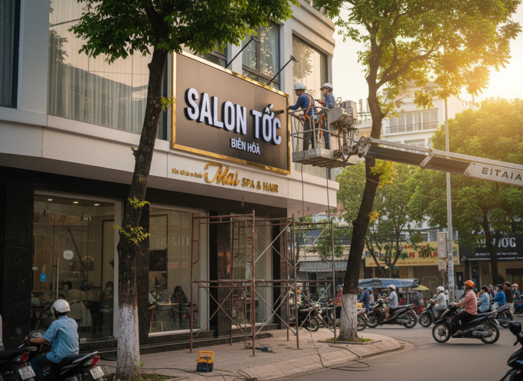 Dịch Vụ Lắp Đặt Thi Công Bảng Hiệu Salon Tóc Tại Biên Hòa – Đồng Nai