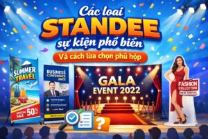Các loại standee sự kiện phổ biến và cách lựa chọn phù hợp