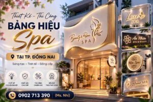 Thiết Kế Thi Công Làm Bảng Hiệu Spa Tại TP. Đồng Nai | Hmedia