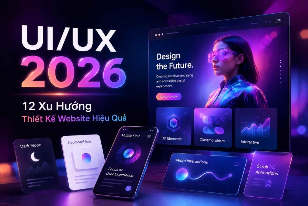 UI/UX 2026: 12 Xu Hướng Thiết Kế Website Hiệu Quả