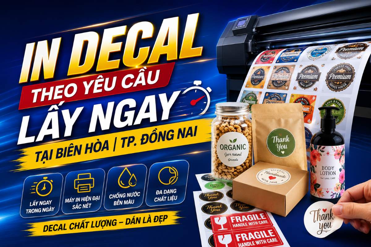 In Decal Theo Yêu Cầu Lấy Ngay Tại Biên Hòa | TP. Đồng Nai