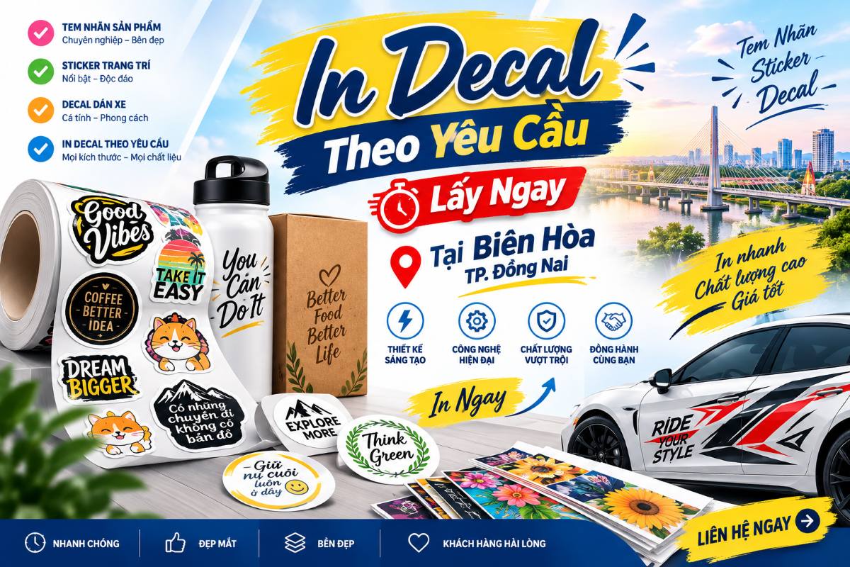 In Decal Theo Yêu Cầu Lấy Ngay Tại Biên Hòa | TP. Đồng Nai