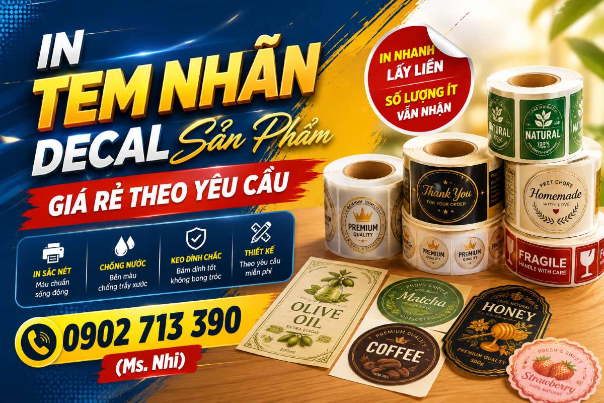 In Tem Nhãn Decal Sản Phẩm Giá Rẻ Theo Yêu Cầu | TP. Đồng Nai