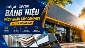 Thiết Kế Thi Công Bảng Hiệu Công Ty Vách Ngăn Tấm Compact tại TP. Đồng Nai