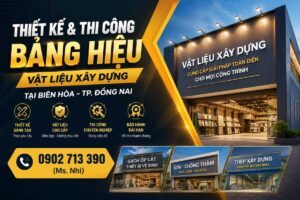 Thiết Kế & Thi Công Bảng Hiệu Vật Liệu Xây Dựng tại Biên Hòa – TP. Đồng Nai