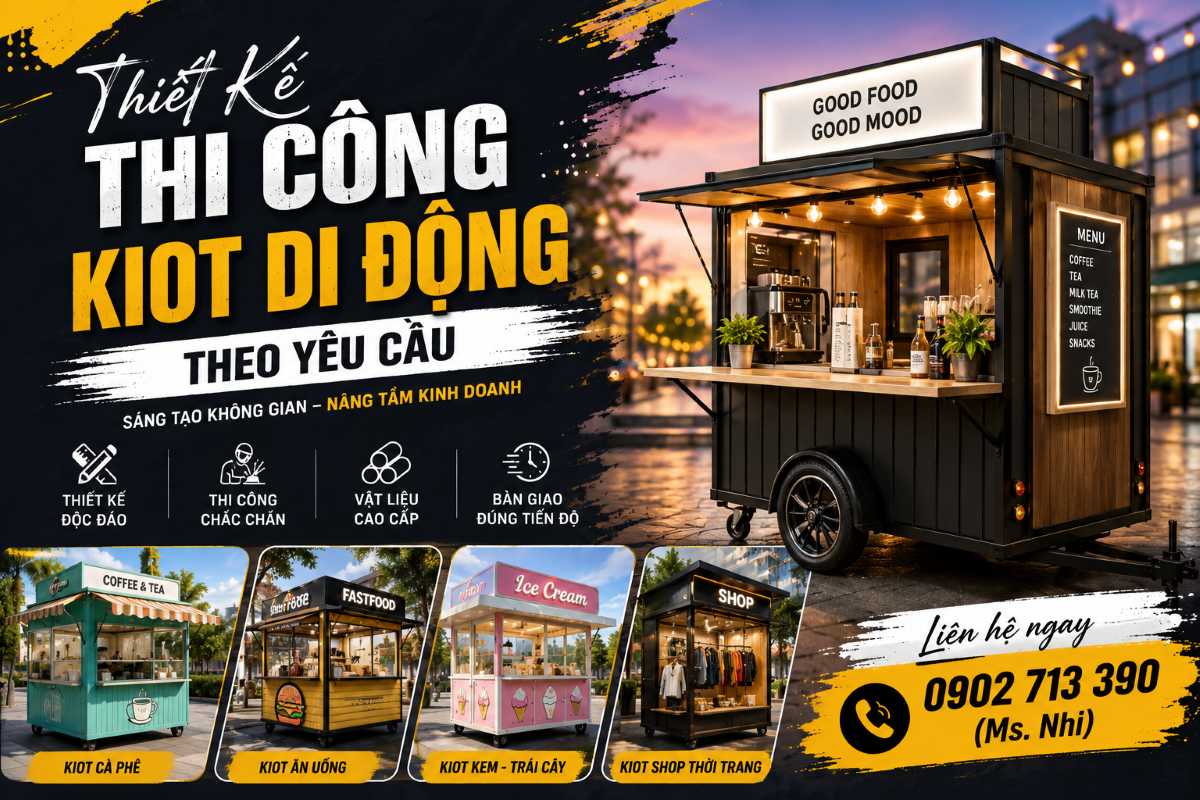Thiết Kế Thi Công Kiot Bán Hàng Di Động Theo Yêu Cầu Biên Hòa | TP. Đồng Nai