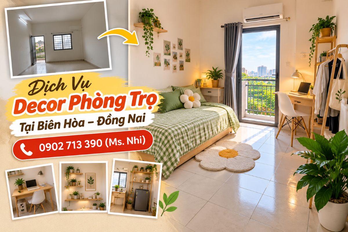 Dịch Vụ Decor Phòng Trọ Tại Biên Hòa – Đồng Nai