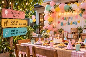 Dịch Vụ Tổ Chức Trang Trí Sinh Nhật, Thôi Nôi Trọn Gói Cho Bé Tại Biên Hòa – Đồng Nai