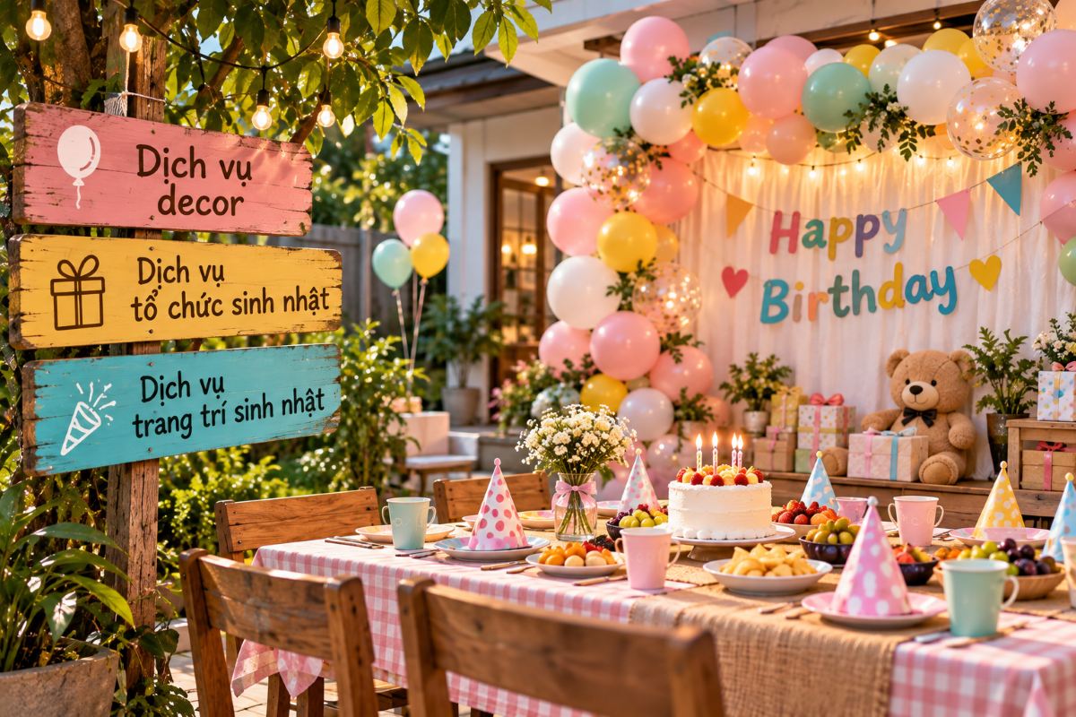 Dịch Vụ Tổ Chức Trang Trí Sinh Nhật, Thôi Nôi Trọn Gói Cho Bé Tại Biên Hòa – Đồng Nai