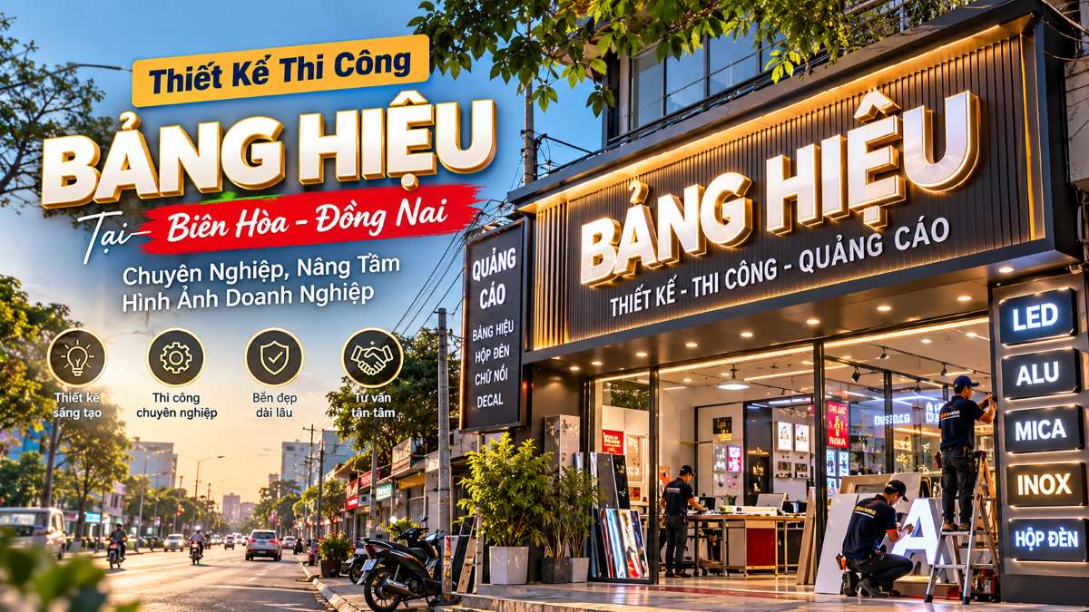 Thiết Kế Thi Công Bảng Hiệu Tại Biên Hòa - Đồng Nai Chuyên Nghiệp, Nâng Tầm Hình Ảnh Doanh Nghiệp